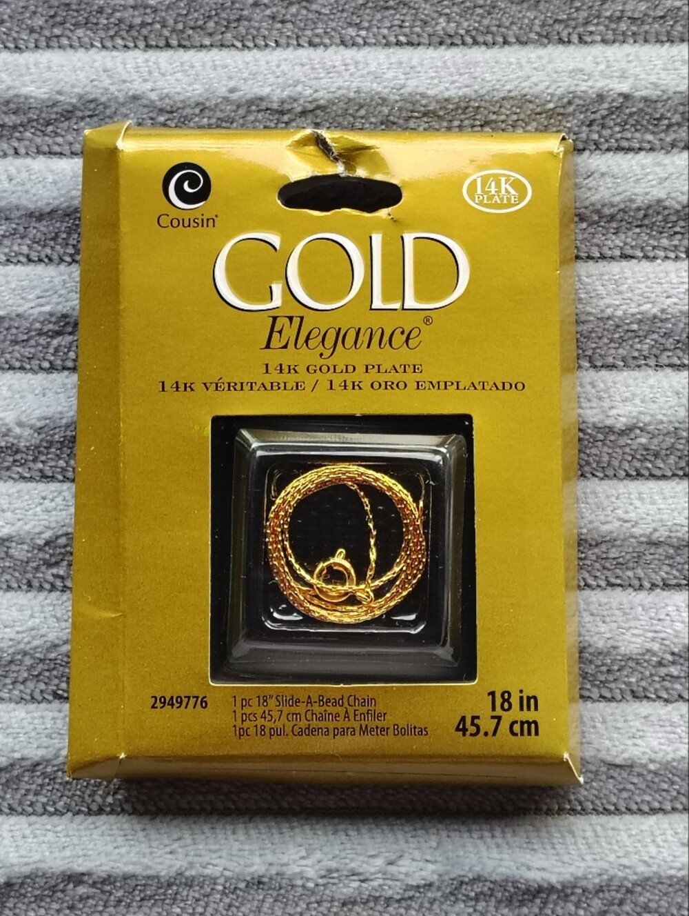 Gold Elegance 14K gold-plated 18-inch chain